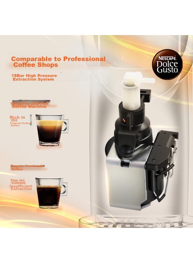 دولسي قوستو Dolce Gusto، ماكينة قهوة كبسولة أوتوماتيكية بالكامل، Genio، ماكينة كبسولة البطريق الصغير الأحمر، للاستخدام المنزلي والمكتبي - Image 2