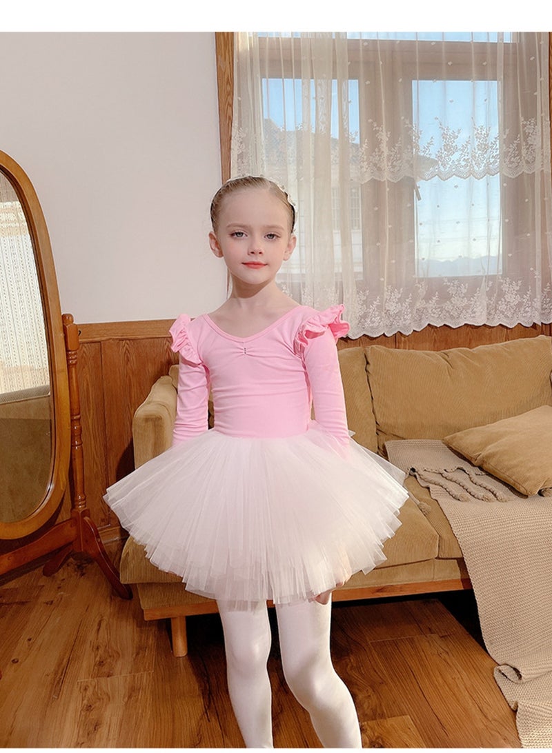 Loquat Squality Children's Dance Dress Pure Cotton Autumn And Winter Long Sleeve Tutu - Image 1