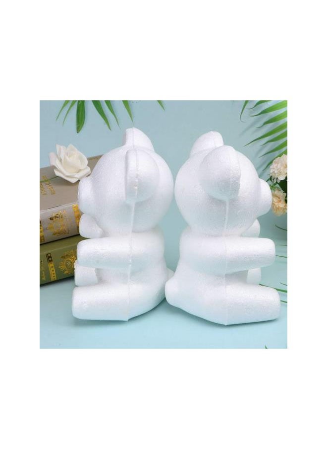 WYBOT - 10pcs Foam Bear Shapes 20cm Polystyrene Styrofoam Modelling Foam Mould for DIY Rose Bear Flower Arrangements Crafts - Image 1