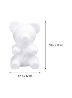 WYBOT 10pcs Foam Bear Shapes 20cm Polystyrene Styrofoam Modelling Foam Mould for DIY Rose Bear Flower Arrangements Crafts  - Image 2