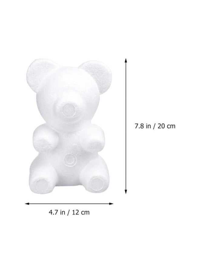 WYBOT - 10pcs Foam Bear Shapes 20cm Polystyrene Styrofoam Modelling Foam Mould for DIY Rose Bear Flower Arrangements Crafts - Image 1