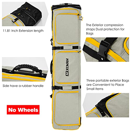 XCMAN Padded Snowboard Bag Expandable Snowboard Bag for Air Travel Adjustable Ski Bag Length 63-75In - Image 2