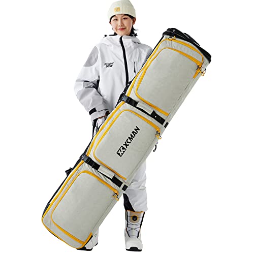 XCMAN Padded Snowboard Bag Expandable Snowboard Bag for Air Travel Adjustable Ski Bag Length 63-75In - Image 1