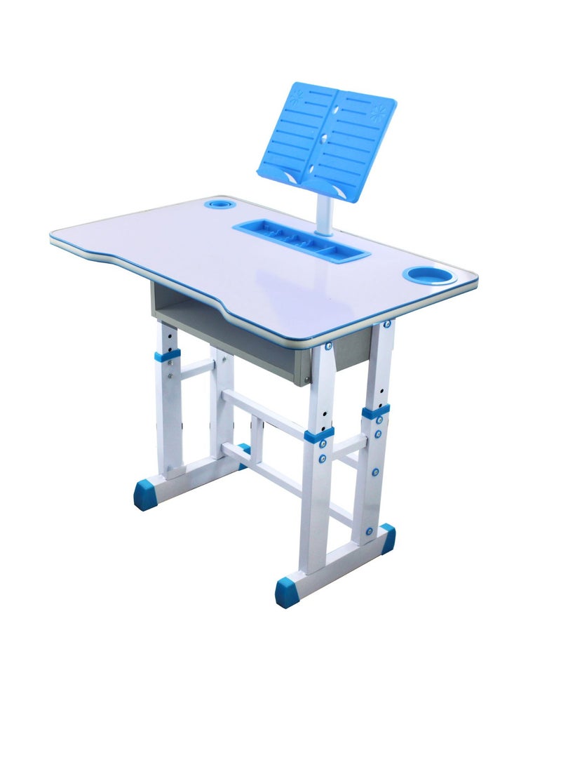AL QADAH - Adjustable Study Education Table And Chair With Book Holder And cup Holder Blue Colour - Image 1