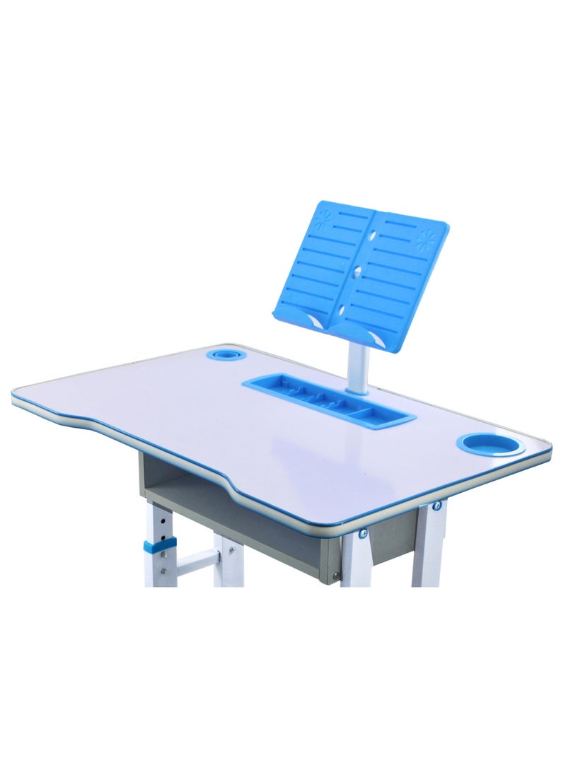 AL QADAH - Adjustable Study Education Table And Chair With Book Holder And cup Holder Blue Colour - Image 1