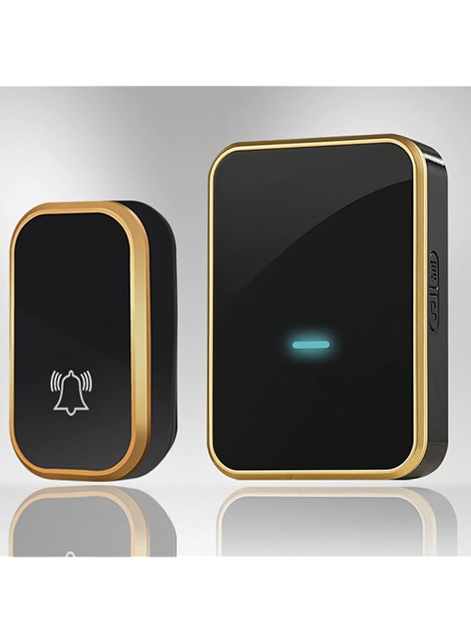 PROMASS No Battery Required Wireless Doorbell, Waterproof Doorbell Set, Front Doorbell Battery-free with 1 Receivers & 1 Self-powered Transmitter, 45 Melodies and 4 Volume Levels - Image 1