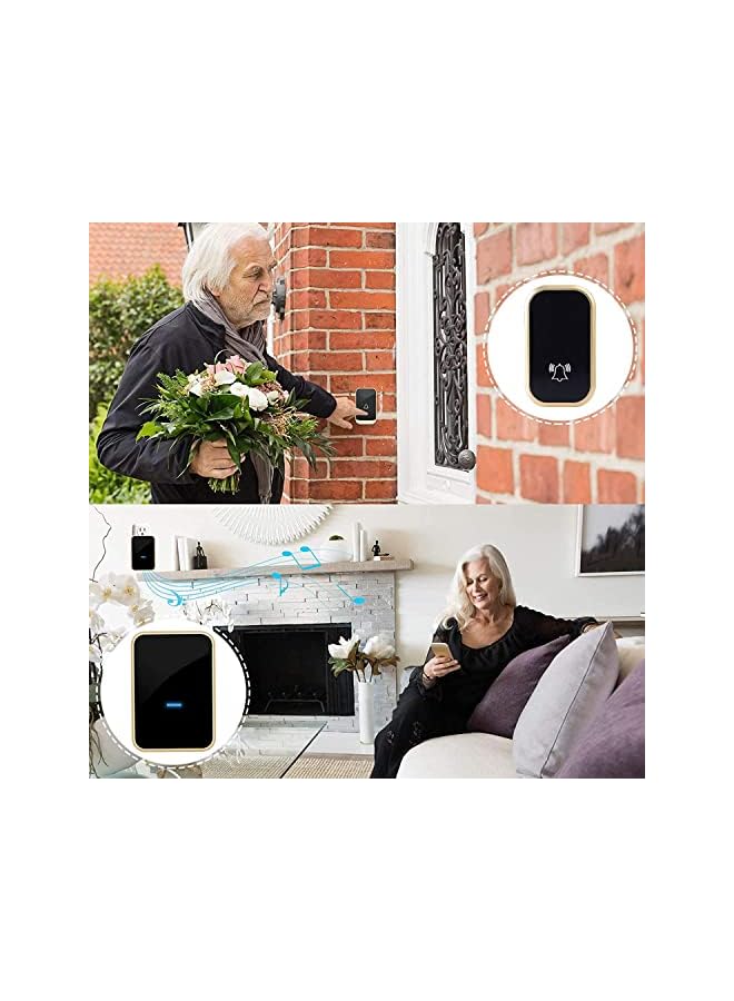 PROMASS No Battery Required Wireless Doorbell, Waterproof Doorbell Set, Front Doorbell Battery-free with 1 Receivers & 1 Self-powered Transmitter, 45 Melodies and 4 Volume Levels - Image 5