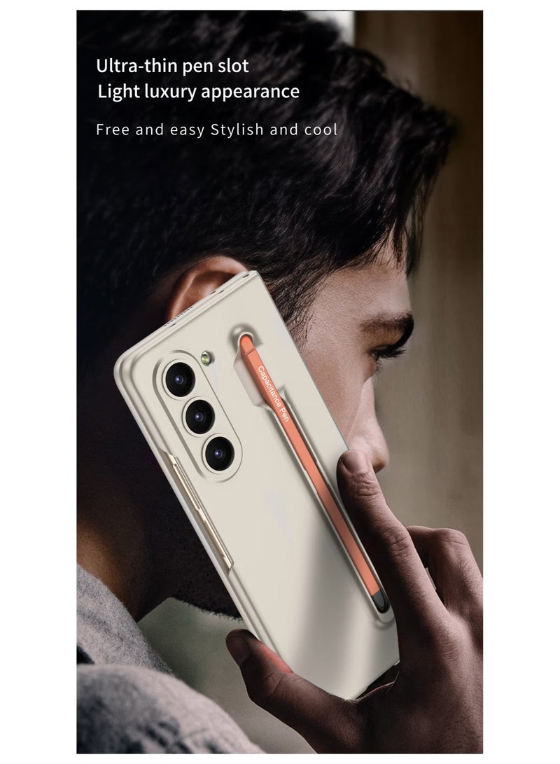 ACLIX Slim Polycarbonate Case Designed for Samsung Galaxy Z Fold 5 Ultra-Thin & Hard All in 1 [S Pen Holder & S Pen and Screen Protector] S Pen included - Image 2