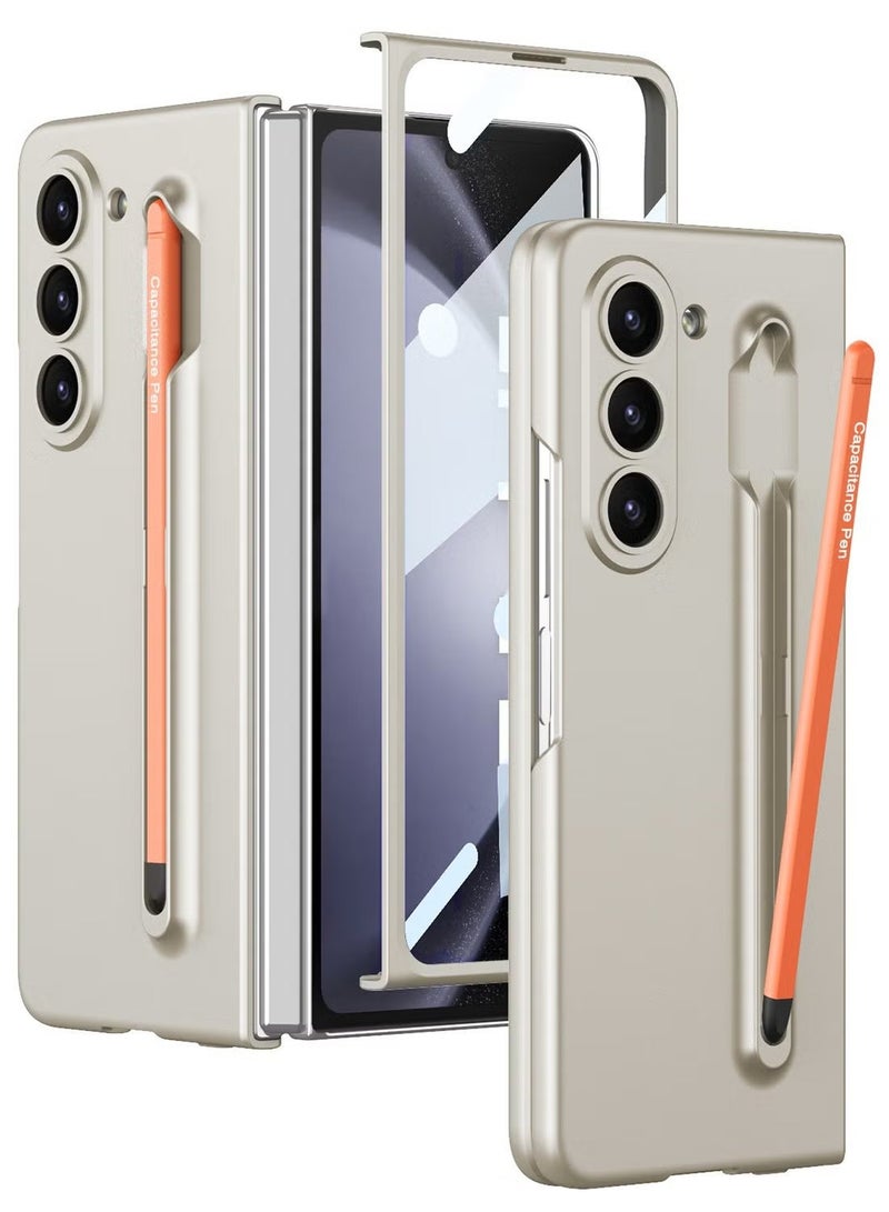 ACLIX Slim Polycarbonate Case Designed for Samsung Galaxy Z Fold 5 Ultra-Thin & Hard All in 1 [S Pen Holder & S Pen and Screen Protector] S Pen included - Image 1