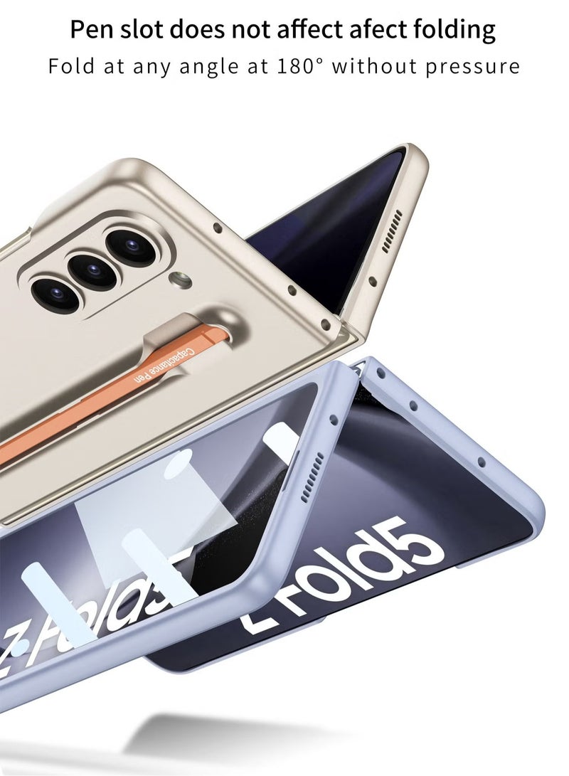 ACLIX Slim Polycarbonate Case Designed for Samsung Galaxy Z Fold 5 Ultra-Thin & Hard All in 1 [S Pen Holder & S Pen and Screen Protector] S Pen included - Image 3