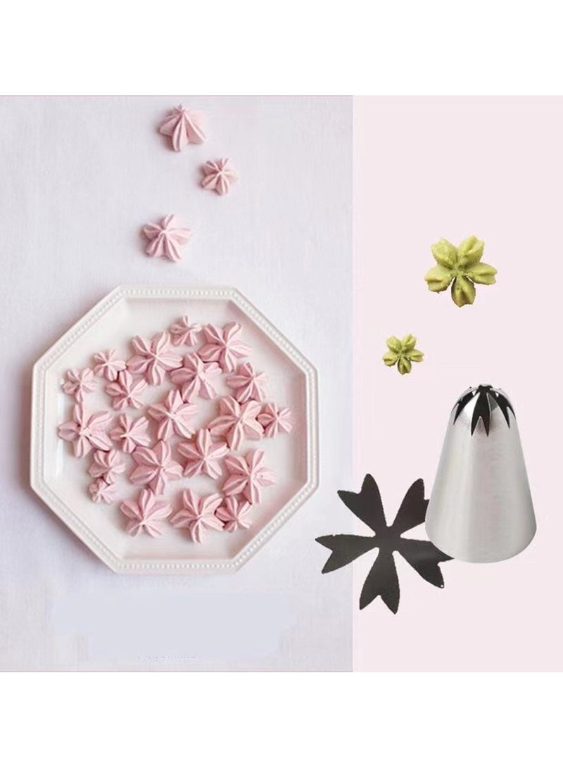 إم آر إف 3pcs 1F حجم كبير ساكورا أنابيب الفولاذ المقاوم للصدأ فوهة التجمد ، مناسبة للزينة كريم والكعك والكعك - مثالية لصنع الخبز - Image 1