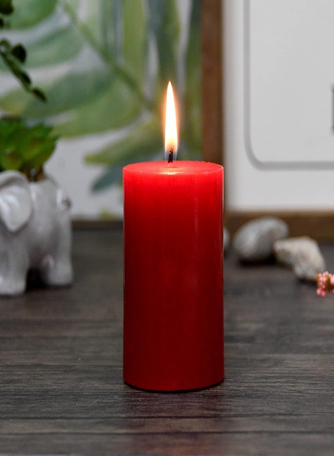 Jeco 2" Diameter x 3" H Red Pillar Candle - Image 3