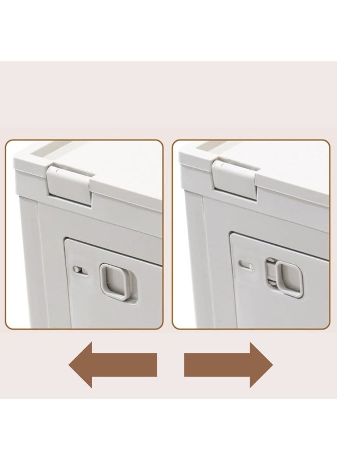 BlueFire 50L Large Capacity Folding Camping Storage Box with Wooden Lid - Portable Outdoor Picnic Table, Waterproof Plastic Organizer for Car Trunk, Tailgating, & Beach Trips | Multi-Functional Foldable Storage Table - Image 4