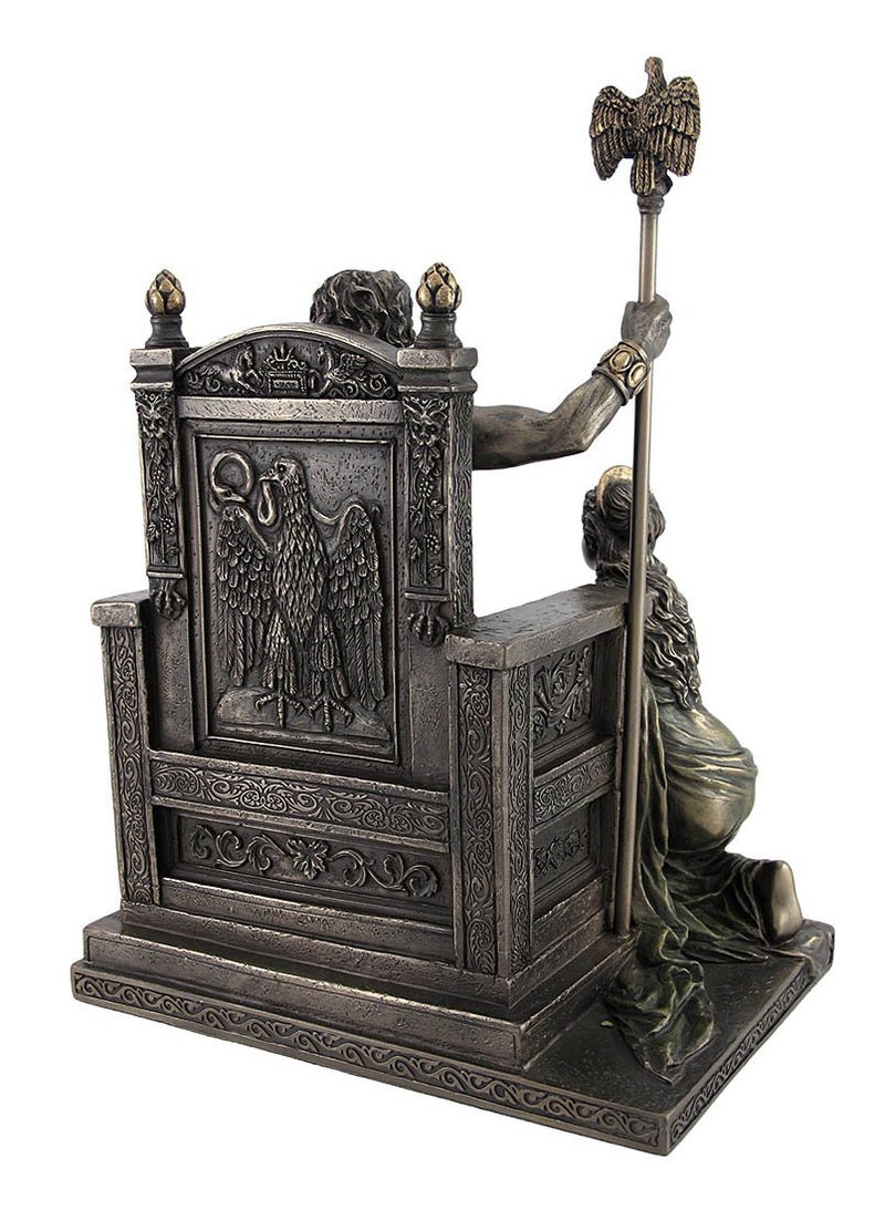 Things2Die4 Bronzed Zeus and Hera at The Throne Statue with Colored Accents - Image 4
