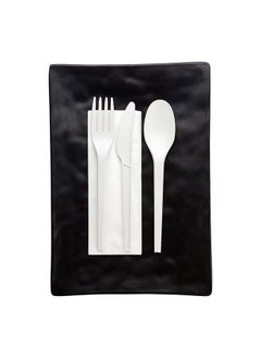 Restaurantware Restaurantware-6.5 Inch Compostable Cutlery Set, 250 Heavy-Duty Flatware - Sustainable Build, Sturdy, Long Handle, White CPLA Plastic Disposable Cutlery, BPI-Certified, Hot And Cold Foods  - Image 3