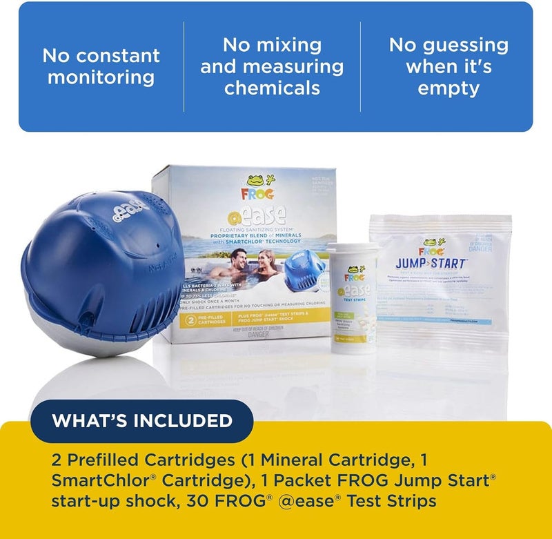 Frog @Ease Floating System for Hot Tubs - Quick & Easy Self-Regulating Hot Tub Sanitizer - Hot Tub Maintenance System with Sanitizing Minerals & SmartChlor Technology - Image 3