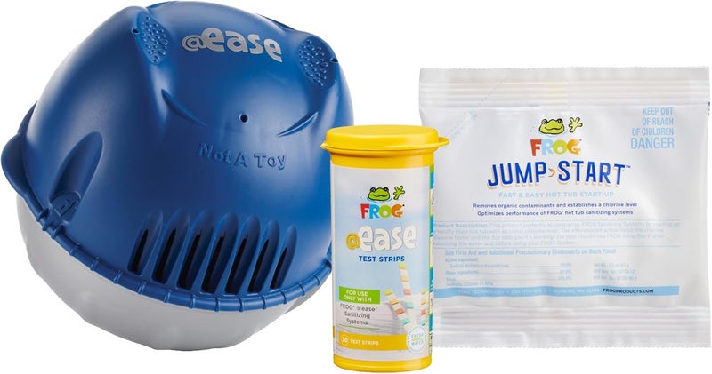 Frog @Ease Floating System for Hot Tubs - Quick & Easy Self-Regulating Hot Tub Sanitizer - Hot Tub Maintenance System with Sanitizing Minerals & SmartChlor Technology - Image 1