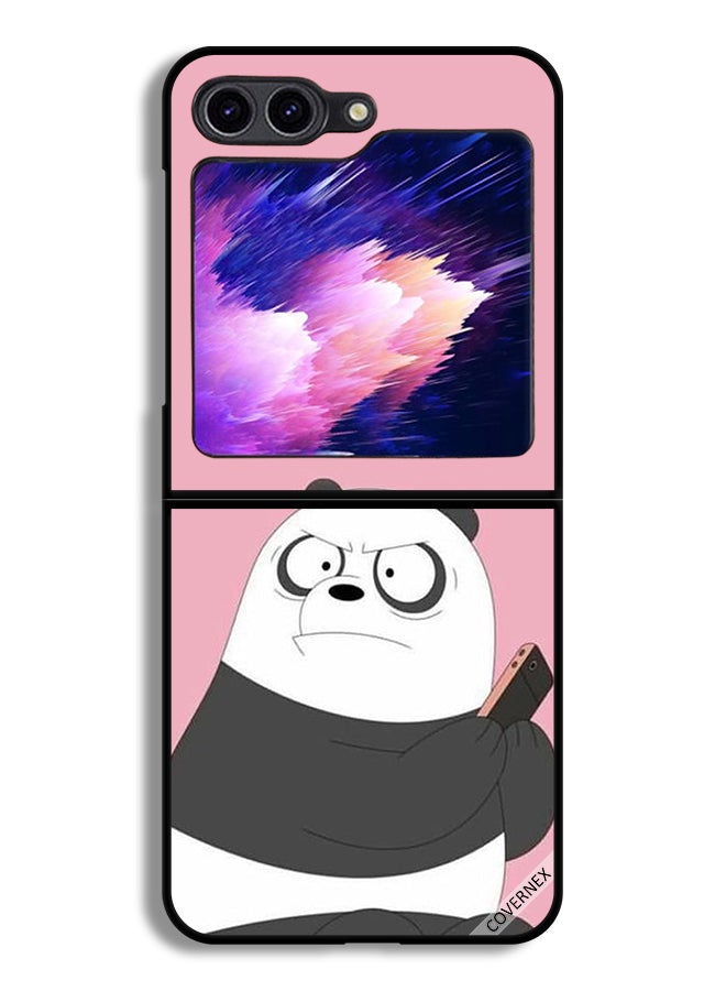 Covernex Samsung Galaxy Z Flip6 Protective Case Cover Don't Touch My Phone Panda  - Image 1