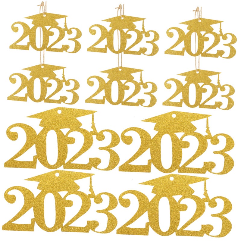 30 قطعة من بطاقات الزينة اللامعة لحفلة التخرج لعام 2023 - Image 2