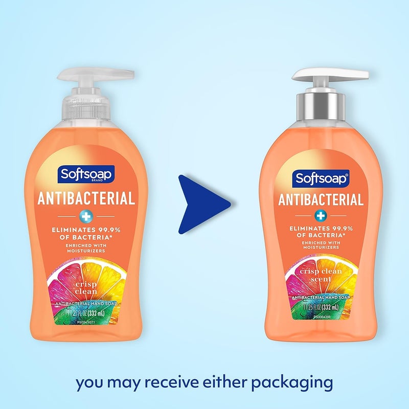 Softsoap Antibacterial Liquid Hand Soap Pump, Crisp Clean - 11.25 fluid ounce - Image 3