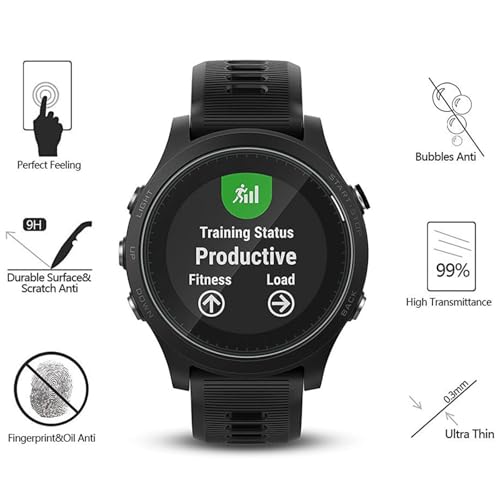 AKWOX (Pack of 4) Tempered Glass Screen Protector for Garmin Forerunner 935, Akwox [0.3mm 2.5D High Definition 9H] Premium Clear Screen Protector for Garmin Forerunner 935 - Image 2