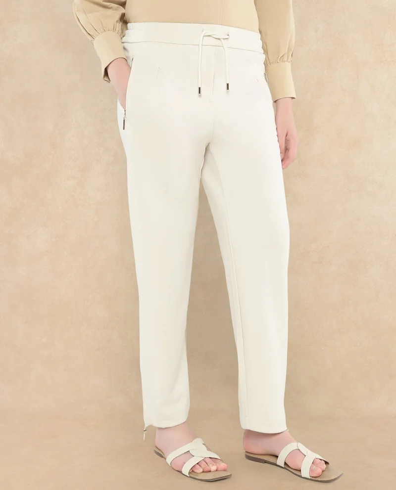 Rareism Women's Straight Fit Trackpants With Adjustable Hem