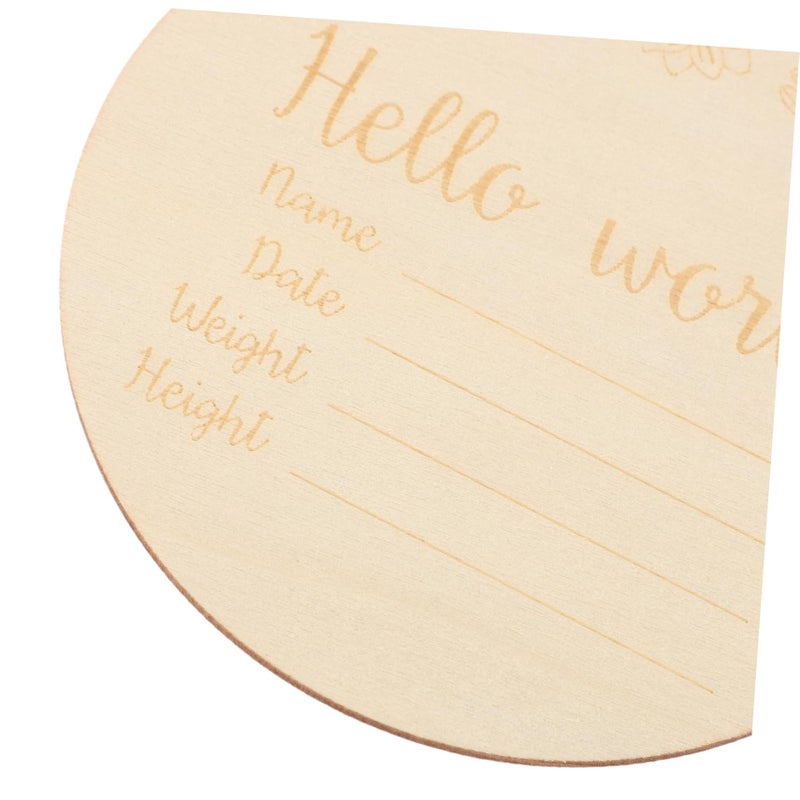 Baby Milestone Discs Wooden Photo Props 14Pcs Round Newborn Growth Signs - Image 5