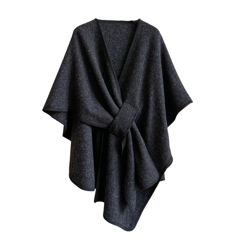 Reversible Thermal Scarf For Men Women Black Lightweight Winter Wear - Image 2