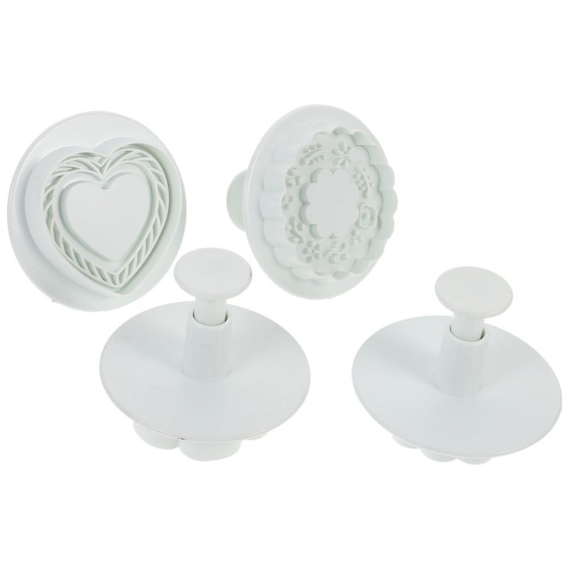 3D Floral Cookie Stamp Set 20 Designs Reusable Plastic Baking Mold Cutter - Image 2