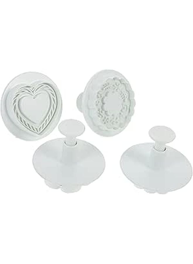 3D Floral Cookie Stamp Set 20 Designs Reusable Plastic Baking Mold Cutter - Image 1