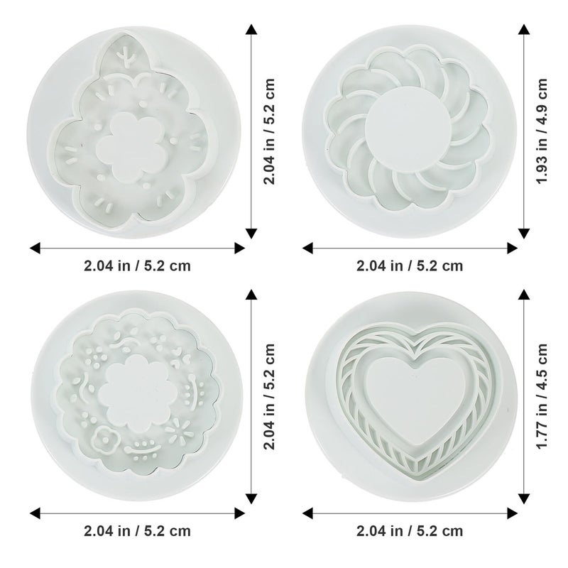 3D Floral Cookie Stamp Set 20 Designs Reusable Plastic Baking Mold Cutter - Image 3