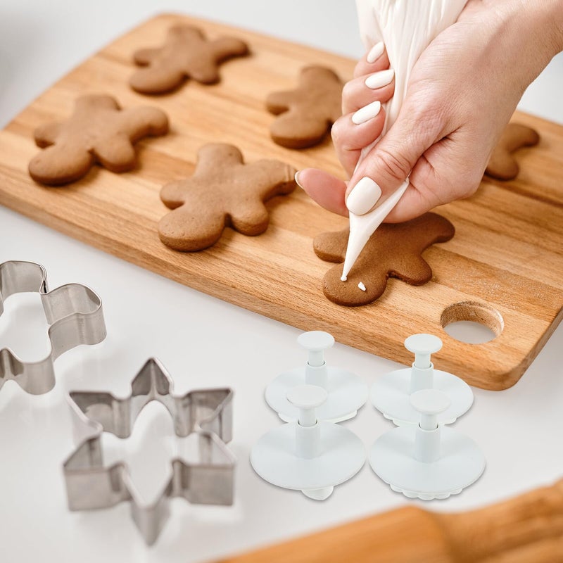 3D Floral Cookie Stamp Set 20 Designs Reusable Plastic Baking Mold Cutter - Image 5