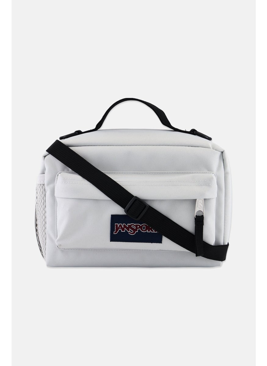 JANSPORT Kids Boy Brand Logo Lunch Bags 15 H x 23 L x 15 W cm, Grey  - Image 1