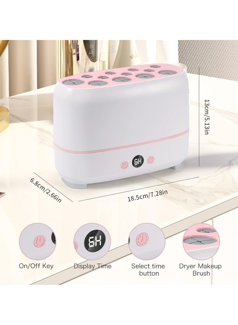 Electric Makeup Brush Cleaner and Dryer Machine – Automatic Cosmetic Brush Sanitizer with Thermostat for 12 Brushes or 2 Sponges - Image 4