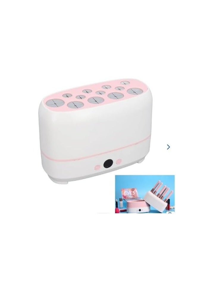 Electric Makeup Brush Cleaner and Dryer Machine – Automatic Cosmetic Brush Sanitizer with Thermostat for 12 Brushes or 2 Sponges - Image 2