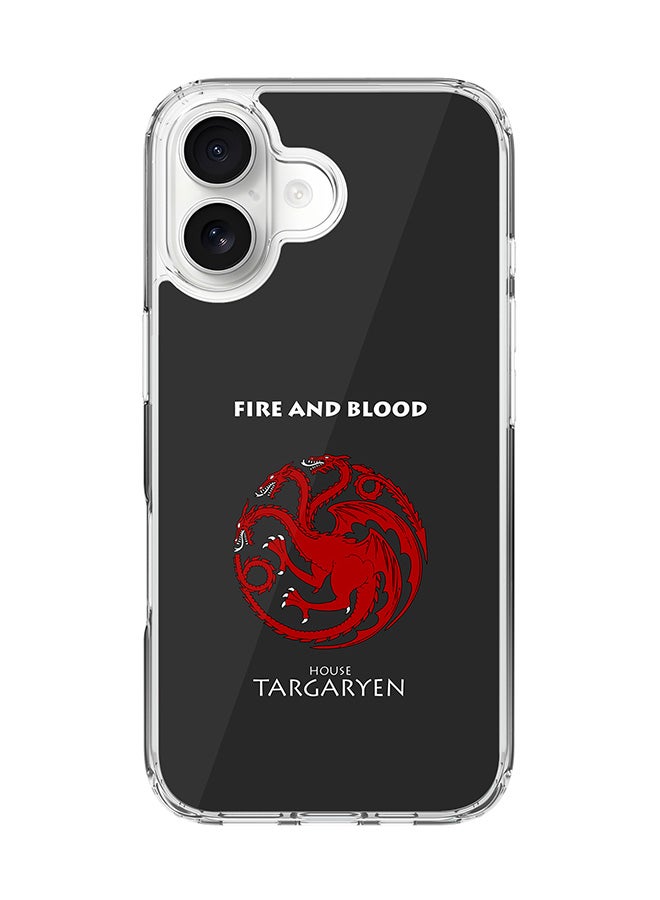 Stylizedd Classic Clear MagSafe Case for iPhone 17 , Hybrid Soft Case Flexible Edges Anti Drop TPU PC Gel Thin Transparent Cover [ Designed for iPhone 17 ] - GOT House Targaryen