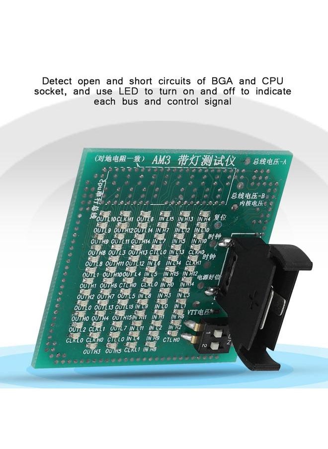 Thoraya For AMD LGA AM3 Computer Motherboard Socket Test CPU Analyzer Tester with LED  - Image 4