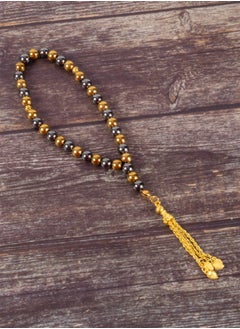 The Black Pearl Accessories Oxidant & Golden Hematite Stone Prayer Bead of 33 Beads  - Image 1