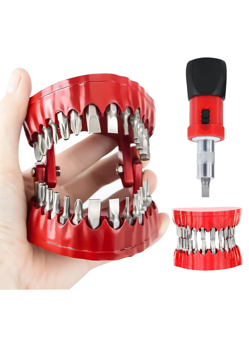 KASTWAVE - Screwdriver Bit Organizing Holder Set, Upgrade Bit Holder,  Magnetic Denture Drill Bit Holder with 28 Drill Bits |Fits 1/16"-1/4" Hex Bit and Drive Bit Adapter - Image 1