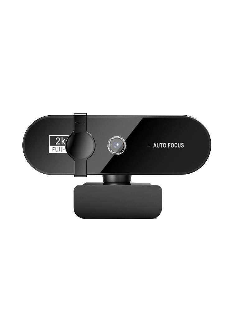 Webcam, 4K Webcam Mini 2K Full HD Webcam with Autofocus Microphone Webcam for PC Laptop Online Camera - Image 1
