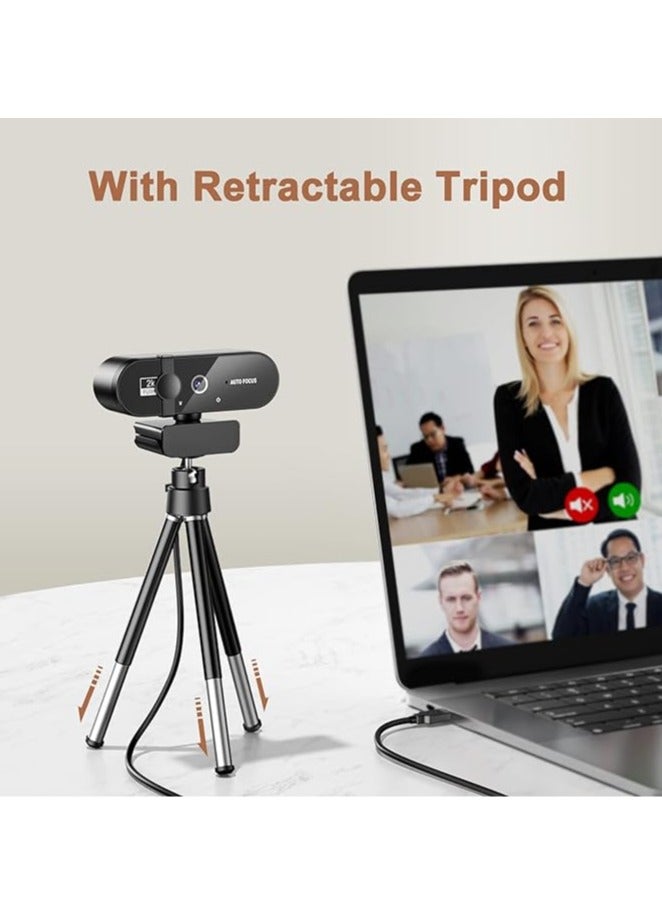 Webcam, 4K Webcam Mini 2K Full HD Webcam with Autofocus Microphone Webcam for PC Laptop Online Camera - Image 5