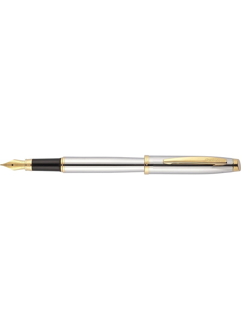 Scrikss Oscar 39 Fountain Pen Chrome Gold Fountain Pen 