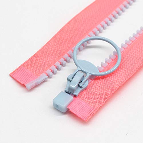 YaHoGa 10pcs 20 Inch Separating Jacket Zippers for Coat Jackets DIY Sewing Handbags Clothing Resin Zipper Plastic Zippers Bulk 10 Colors (20" O/E) - Image 3