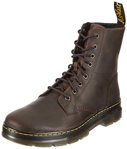 Dr Martens Dr. Martens unisex adult Lace Fashion Boot, Gaucho Crazy Horse, 8 Women 7 Men US - Image 1