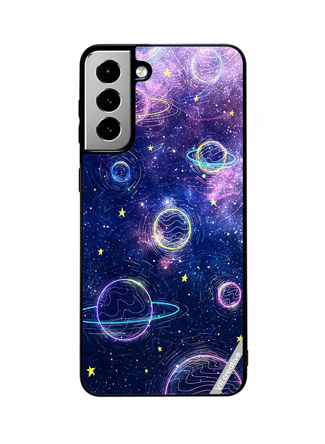 VR CREATIVE Protective Case Cover For Samsung Galaxy S21 FE 5G Galaxy Design Multicolour - Image 1