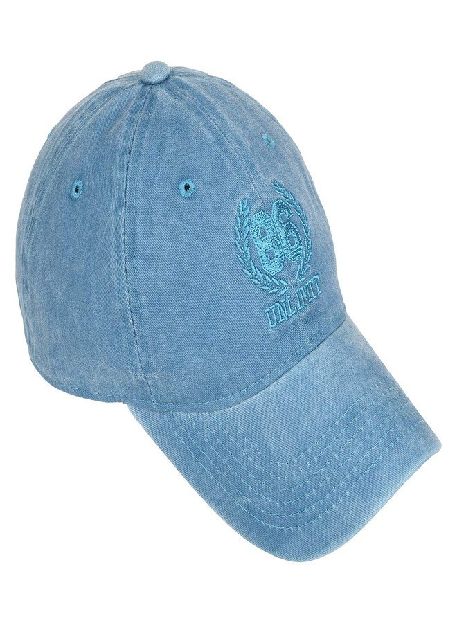 ILU Cap for Men Women Topi Unisex Head Branded Boy's Girl's Caps Adjustable Strap Summer Sports Cricket Gym Dance Cotton Free Size Woolen Fashion Baseball Hip hop Helmet Winter Snapback (Turquoise) - Image 1