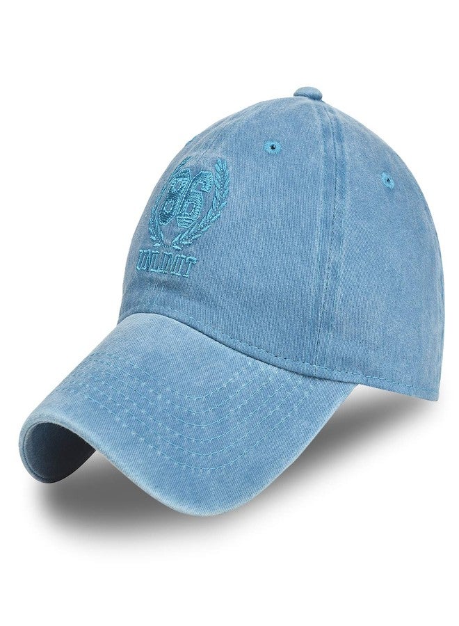ILU Cap for Men Women Topi Unisex Head Branded Boy's Girl's Caps Adjustable Strap Summer Sports Cricket Gym Dance Cotton Free Size Woolen Fashion Baseball Hip hop Helmet Winter Snapback (Turquoise) - Image 2