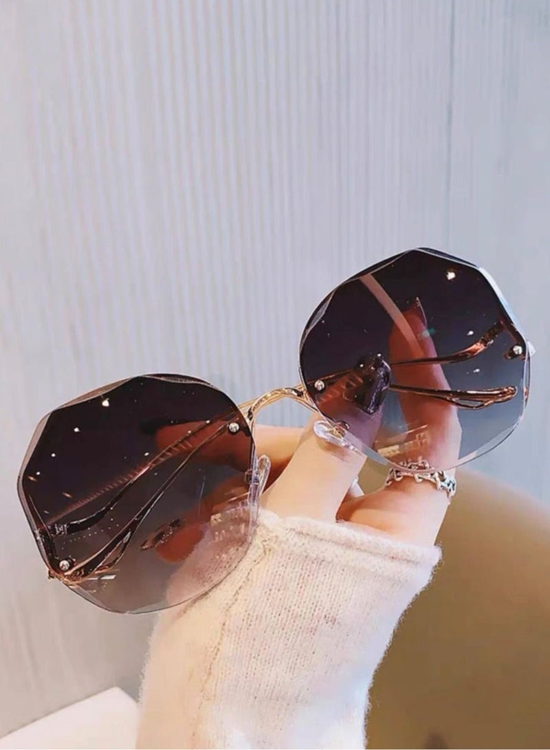 Jewelry 4You Elegant Half Rim Ombre Sunglasses For Women - Image 1