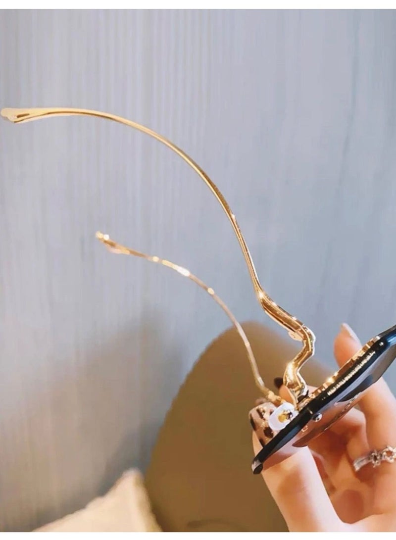 Jewelry 4You Elegant Half Rim Ombre Sunglasses For Women - Image 3