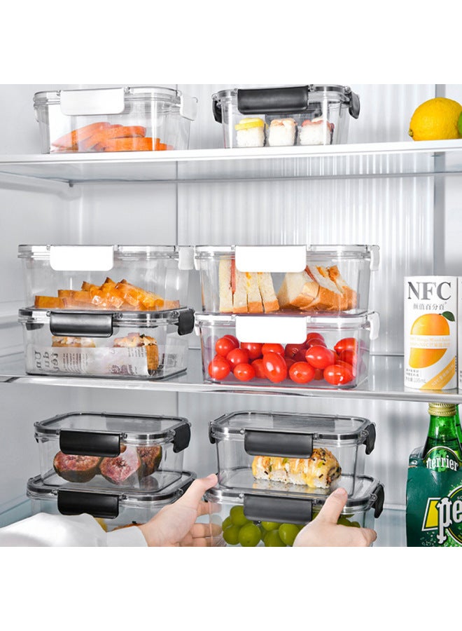 Fresh-keeping Box Food Grade Refrigerator Special Storage Box Frozen With Lid Sealed Box Food Nuts Fruit Food Cans-Specifications:Black Small Size  - Image 2